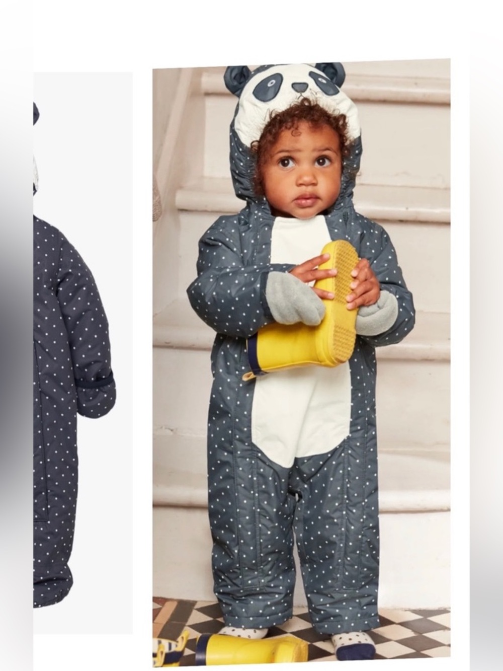 Baby Boden 12-18 panda snowsuit